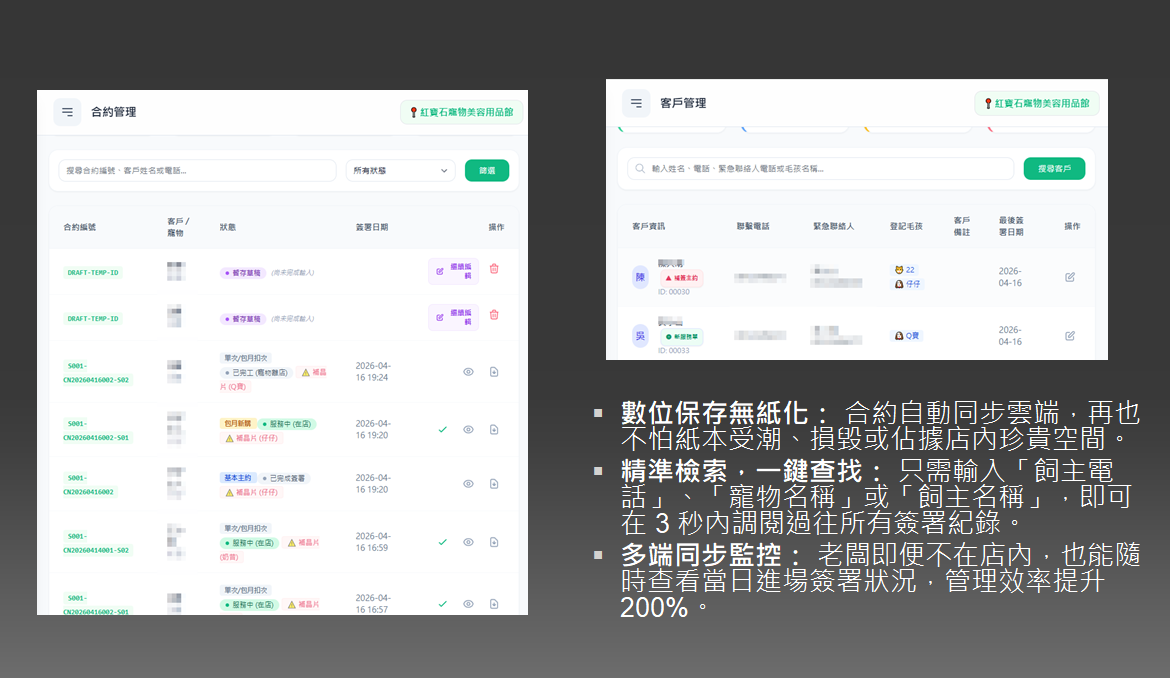 合約搜尋與檢索示意
